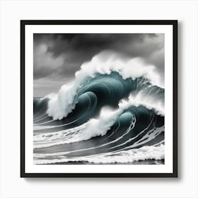 Wave Crashing Art Print