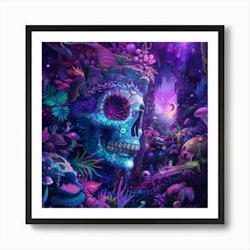 Psychedelic Skull 20 Art Print