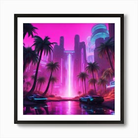 Futuristic City 2 Art Print