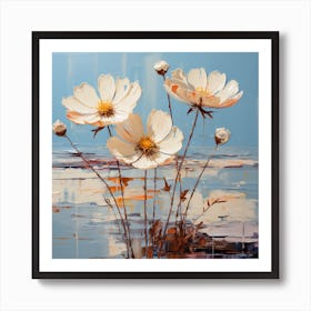 White Cosmos Art Print