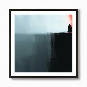 Man On A Cliff 1 Art Print