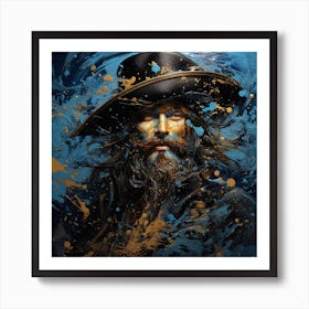 Pirate In The Water Art Print