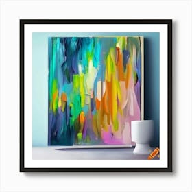 Abstract Modern Oil Painting With Simple Colors Art Print