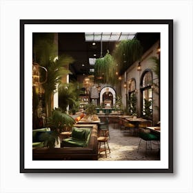 Restaurant Interior Design Art Print
