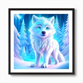 Wolf In The Snow Art Print