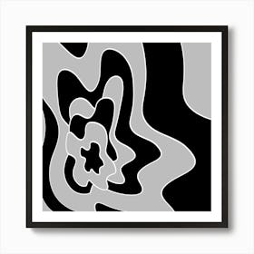 Abstract Black And White Painting Art Print