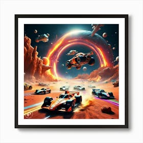 Space Racers Art Print