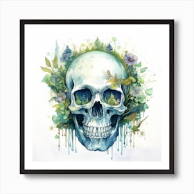 Skull In The Forest 1 Art Print