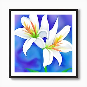 White Lilly 6 Affiche