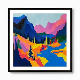 Colourful Abstract Jasper National Park Canada 6 Art Print