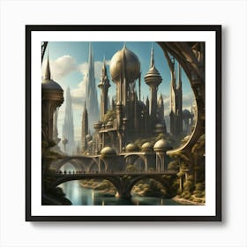 Futuristic City 1 Art Print