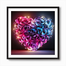 Heart Of Ribbons Art Print