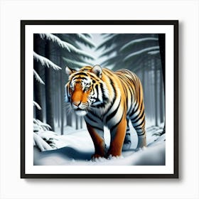 Sibirean Tiger Hunter Art Print