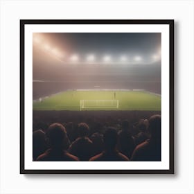 Soccer Stadium At Night Poster