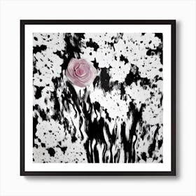 Rose In Black And White Art Print