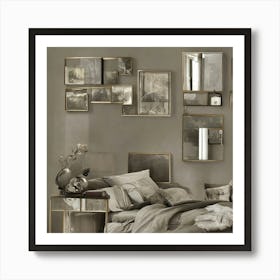 Bedroom With Mirrors 1 Art Print