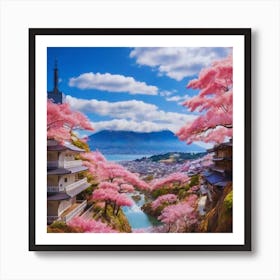 Sakura Blossoms beautiful view Art Print