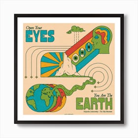 Open Your Eyes Square Art Print