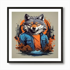 Wolf In The City Art Print