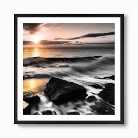 Sunset At The Beach 472 Art Print