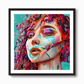 Celebrating Her Abstract Painting Art Print