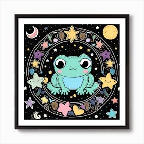 Frog In A Circle Art Print