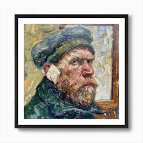 Van Gogh Style. Self Portrait of Vincent. Art Print