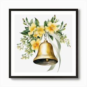 Bell With Yellow Flowers 2 Art Print