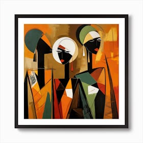 Three African Women 12 Art Print