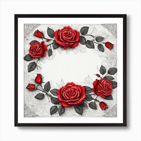 Red Roses 13 Art Print