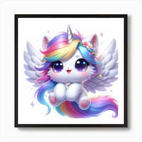 Unicorn Cat, caticorn 1 Art Print