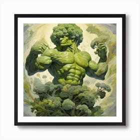 Hulk Broccoli Art Print