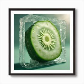 Kiwi On Ice Art Print