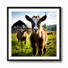 Field Domestic Agriculture Cute Nature Beautiful Rural Herd Farming Animal Farm Farm Anim (9) Art Print