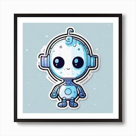 Cute Robot Art Print