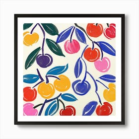 Cherries Matisse Style 12 Art Print
