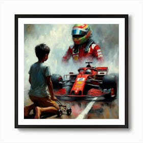 F1 Boy Art Print