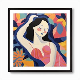 Woman Posing For The Artist, The Matisse Inspired Art Collection Art Print