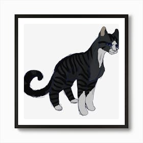 Black And White Cat Art Print