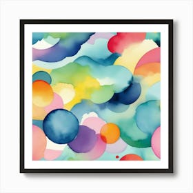 Watercolor Clouds 2 Art Print