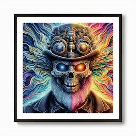 Steampunk Skull Art Print