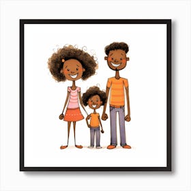 Afro-American Family Art Print