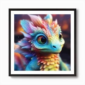 Cute dragon Art Print