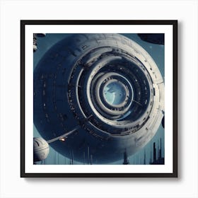 Futuristic Spaceship 17 Art Print