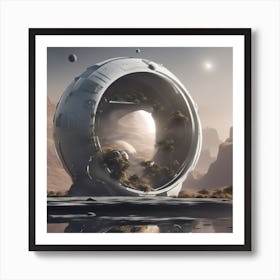 A Spacefaring Vessel With A Self Sustaining Ecosystem, Allowing Long Duration Journeys 4 Art Print