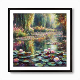 Water Lily Pond Art Print