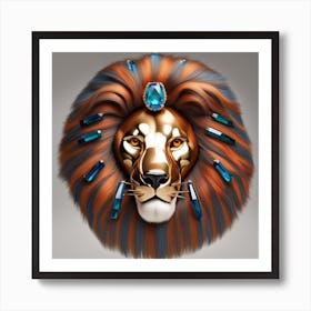 Lion Head Art Print