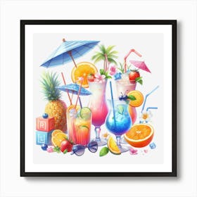 Tropical Drinks 6 Art Print