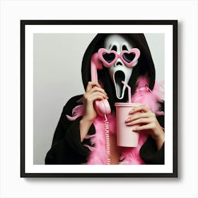 Scream pink Art Print