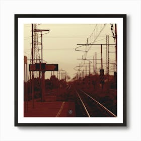 Waiting For A Train Art Print